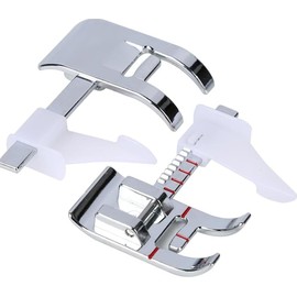 Adjustable Guide Sewing Machine Presser Foot. Fits for Low Shank Domestic Sewing Machine. Snapping On Brother, Babylock, Singer, Janome, Juki, New Home