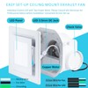 Hose Vary Bathroom Exhaust Fan with Light, 95CFM Bathroom Exhaust
