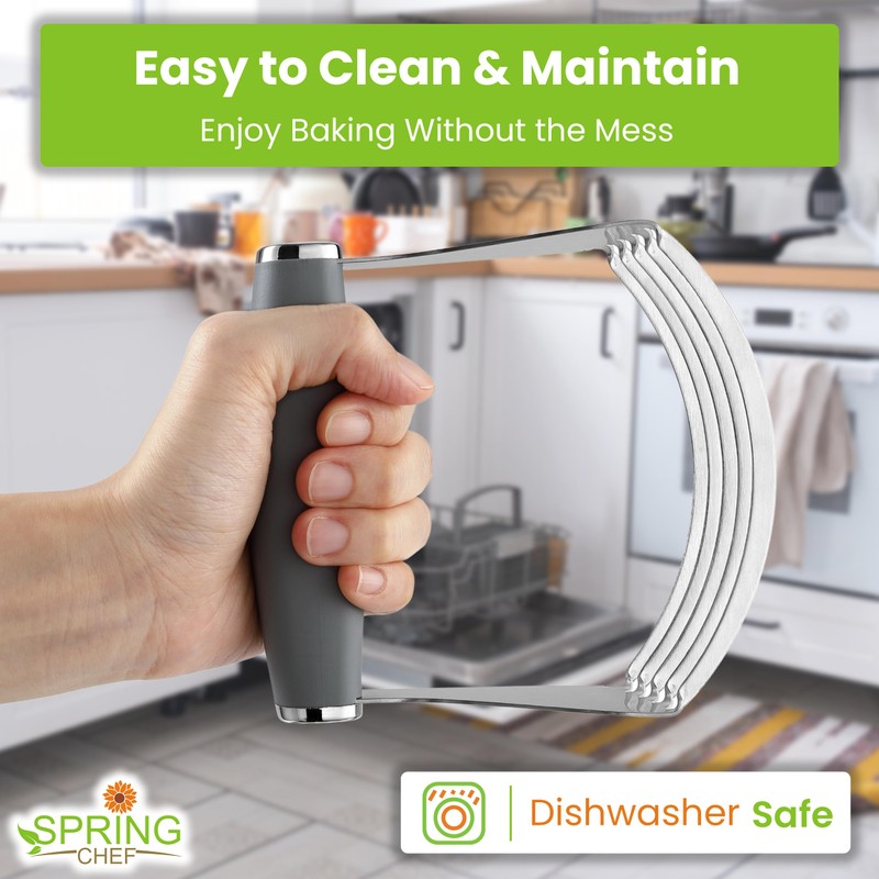 Spring Chef XL Stainless Steel Pastry Cutter Tool for Baking