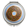 Cute Donut with Sprinkles Chocolate Icing Compact Travel Purse Handbag