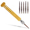 Grevosea 5-in-1 Mini Screwdriver Set, Multifunctional Tiny Screwdriver Slotted and