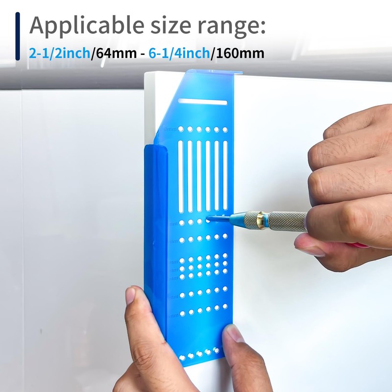 King&Charles Multi Cabinet Hardware Template with Center Punch, Cabinet/Drawer Handle