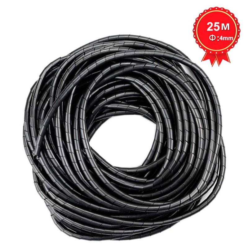 GTIWUNG 1pcs Spiral Tube Spiral Cable Wrap 4mm Diameter Total