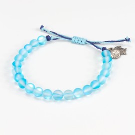 KoaKoa Moonlight Bead Sea Turtle Tracking Bracelet, helps save sea turtles, fully adjustable Men and Women (Aquarius)