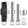 Zoofen 8 Pcs Luggage Replacement Wheels 50 x 12mm Double