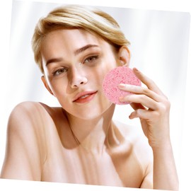 Housoutil 10pcs Reusable Cleansing Pads Natural Pulp Makeup Remover Facial Cleaning Wipes Gentle Skin Cleanser for Daily Use for Travel Sensitive Skin