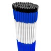 100PK 48" Heavy Duty 5/16” Diameter Blue Driveway Markers w/Reflective