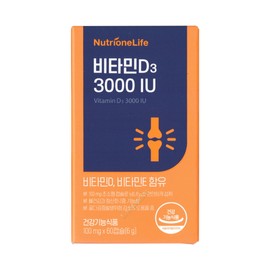 Nutrione Vitamin D3 3000 IU 100mg Jung Woo-sung Vitamin 60 Capsules 1 2-month supply / 뉴트리원 비타민D3 3000 IU 100mg 정우성 비타민 60캡슐 1개 2개월분