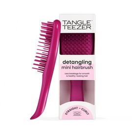 Tangle Teezer Ultimate Detangler Hair Brush, Eliminates Knots & Reduces Breakage, Mini Hair Brush for Travel, Small Hands & All Hair Types, Electric Raspberry