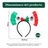 Set De 10 Diademas Con Moño De Bandera De México