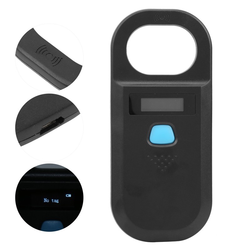Rechargeable Handheld RFID Reader 134.2Khz 125Khz EMId FDX B ISO11784/85
