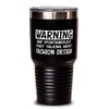 ODTGifts Funny Fashion Designer Tumbler Warning May Spontaneously Start Talking
