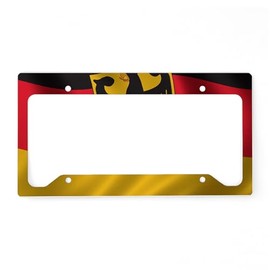 CafePress Flag of Germany License Plate Holder Aluminum License Plate Frame, License Tag Holder