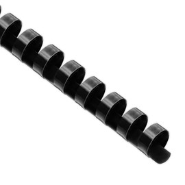 Binditek 100 Pack Plastic Comb Binding Spines, 1/2 Inch Diameter, 75 Sheet Capacity,Letter Size Black Binding Comb,Christmas Gift for Students and Coworkers