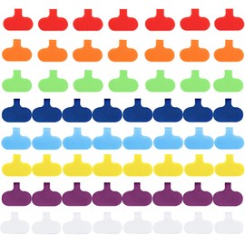 ZYNERY Multi-Colour Write On Cord Labels - 60 Pcs, Reusable Cable Tags for PC Computer Wire Cord Management and Identification