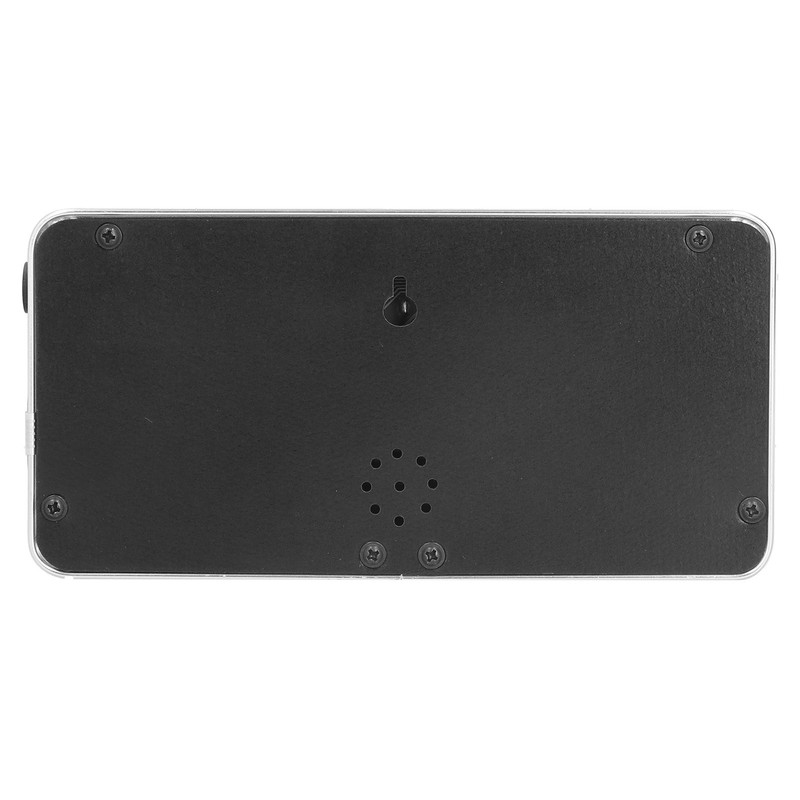 Desk Clock Glass Mirror Luminous Function LED Display Perpetual Calendar