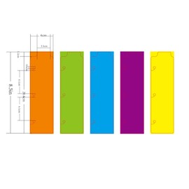 Wonafa 10Pcs Snap-in Bookmark Plastic Dividers for 3 Ring Binders, Snap-in Bookmarks,Plastic Binder Divider,Today Planner Page Finders for Pages or Bookmarks (Multicolor_8.5 * 2.35in)