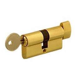 C.R. Laurence Brass Keyed Alike Cylinder Lock with Thumbturn By HandsOnCo