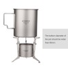TOMSHOO Titanium Alcohol Stove with Lid Foldable Legs and Pot