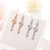 Key Dangle Earring for Women, Hypoallergenic Medical Hook Silver Plated