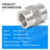 ERGAOBOY 2 Pcs 1/8" BSP Female Thread X 1/8" BSP
