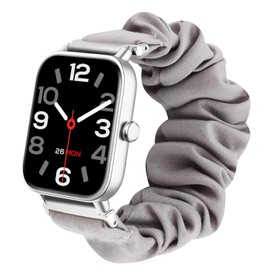 LYSANDRA for IDW13,IDW16,IDW17,IDW19, 22mm Smartwatch Bands, 22mm abric Elastic Scrunchie Elastic Women Cute Replacement Straps Compatible with IDW13 Watch/IDW16 Watch/IDW17 Watch/IDW19 Watch (Grey)