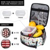FREEHOTU Watercolor Birds Lunch Bag Double Insulated Leakproof Lunch Box