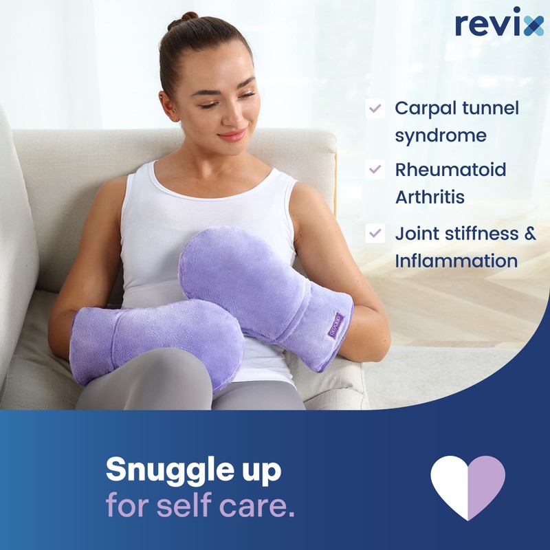 REVIX Microwavable Heating Mittens for Hand and Fingers, Heated Hands