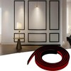 Matte Black Flexible TPE Peel and Stick Wall Trim, 20FT