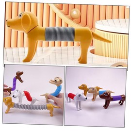 CORHAD 6pcs Stress Relieving Dog Toy Stretch Toys for Party Pop Tube Toys Pop Tube Animal Toy Pop Tube Dog Toy Animal Pop Tube Toy Cartoon Stretch Pop Tube Funny Stretch Plaything
