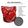 Fast Mask Red Bandana Neck Gaiter- Breathable Fabric, 100% Polyester