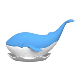 WAHOTIAN Whale Tea Infuser - Cute Silicone Loose Leaf Tea Strainer，Reusable Food-Grade & Heat-Resistant Design, Blue Whale Tea Accessories for Herbal, Fruit & Flower Tea, Dishwasher Safe Kitchen Gifts