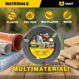 GRAFF SPEEDCUTTER 5 Inch Wood Carving Disc for Angle Grinder - Circular Saw Blade for Cutting, Sculpting & Shaping - 7/8 Inch Arbor - 125mm