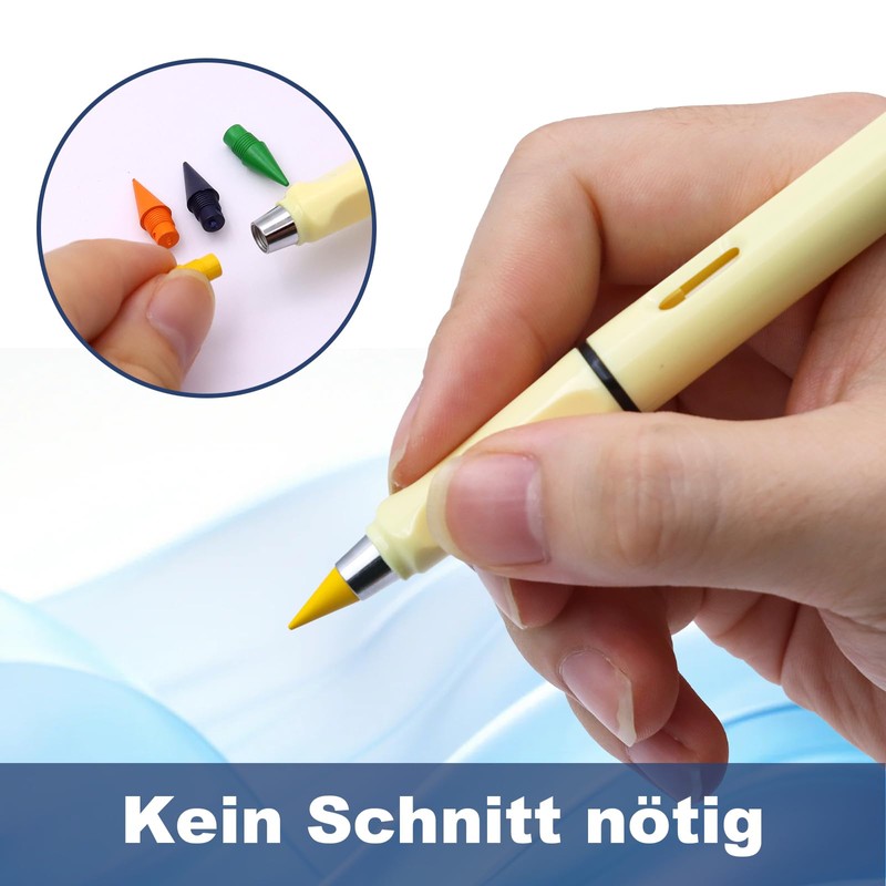 Scettar Pack of 36 Eternal Pencil Leads, Coloured Eternal Pencil,