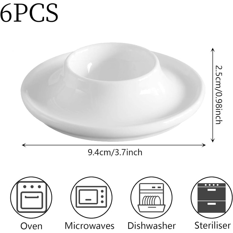 Flycppo Egg Cups,6 Pcs Egg Holders,Boiled Egg Holder,Soft Boiled Egg