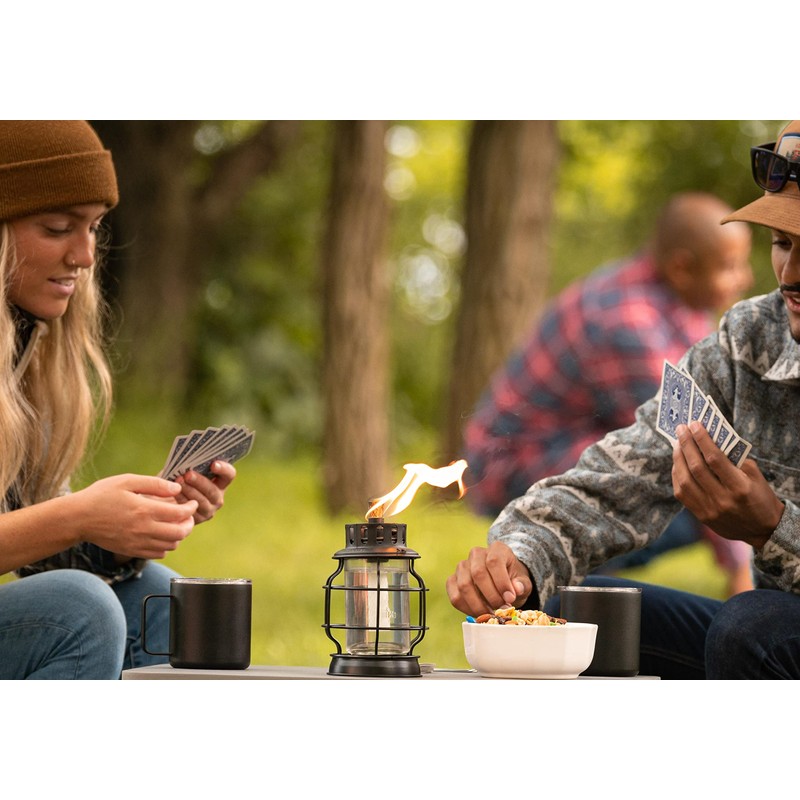 TIKI Tabletop Metal Torch Lanterns, 2-Pack – Stylish Outdoor Tabletop