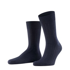 FALKE Men's Socks Virgin Wool Black Grey Many Other Colours Reinforced Men's Socks Without Pattern Breathable Thick Plain with Plush Sole UK Size 6-12 (EU 39-48) 1 Pair (Teppich im Schuh) - Blue (Dark navy 6370), size: 43-44