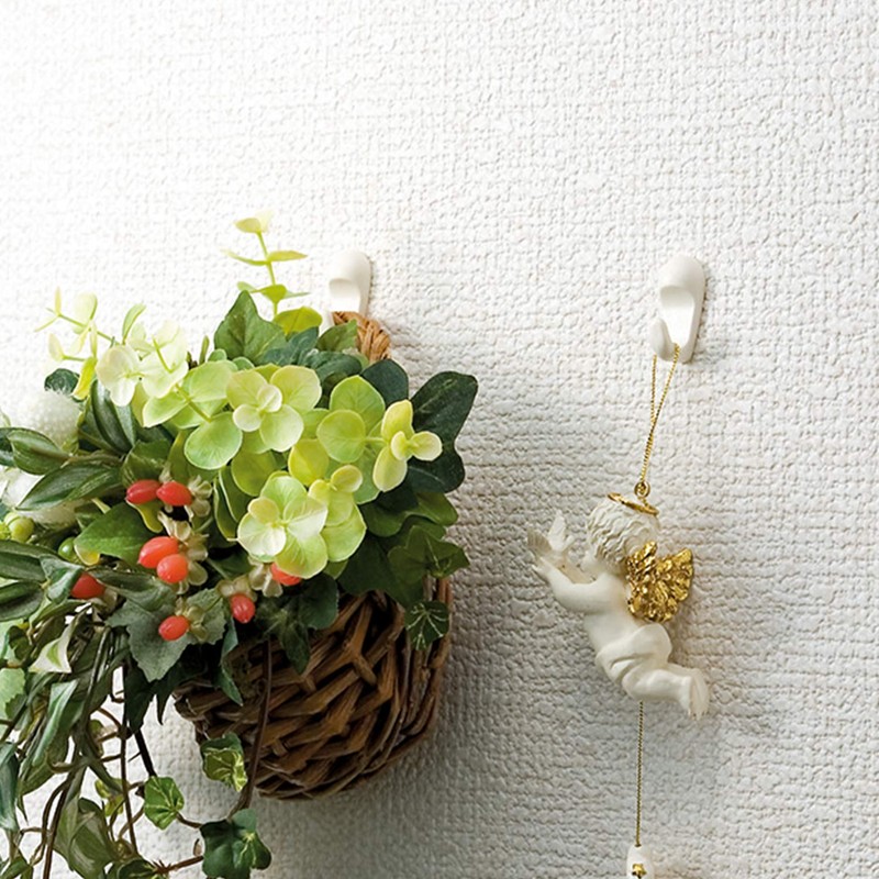 レック [本体=スチロール樹脂、ピン=ステンレス鋼線] ピンフック 10個入 ホワイト H-428