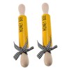 ULTECHNOVO 2pcs Mini Wood Rolling Pins for Holiday Decor Charming