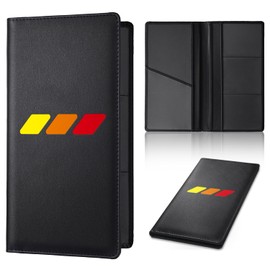 Annloysky Tri-Color Sports Car Leather Registration and Insurance Holder, Vehicle Glove Box Car Organizer, with Magnetic Shut for Cards, Driver License for 3 Colors Cars Owner