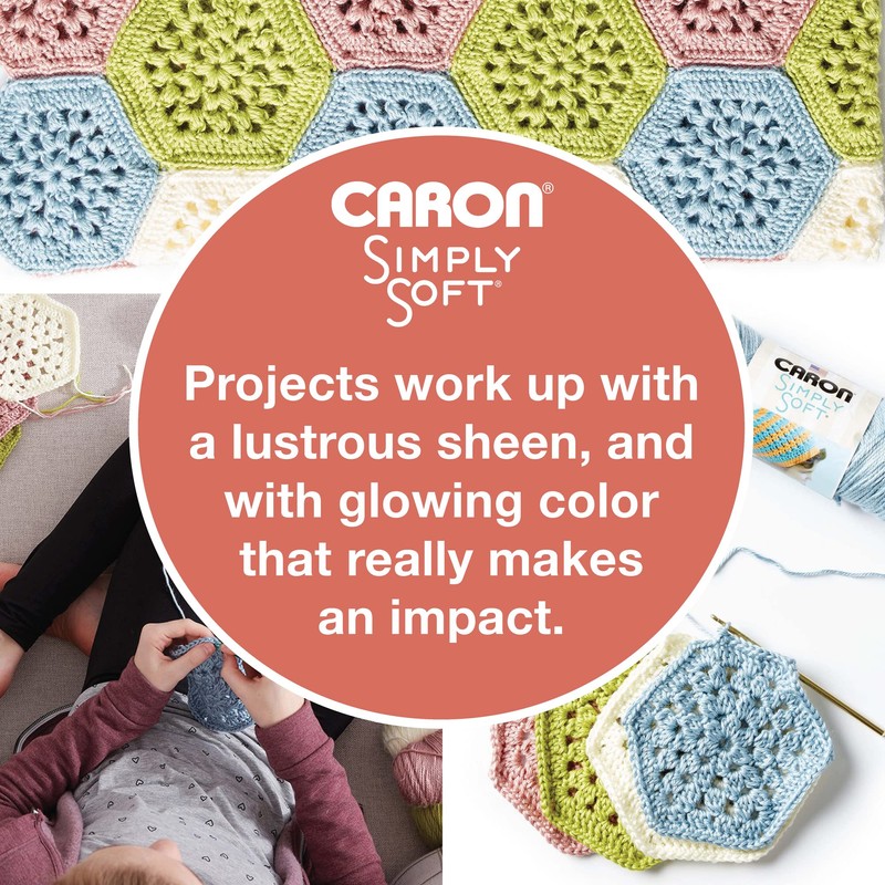 Caron Simply Soft Sunshine Yarn - 3 Pack of 170g/6oz