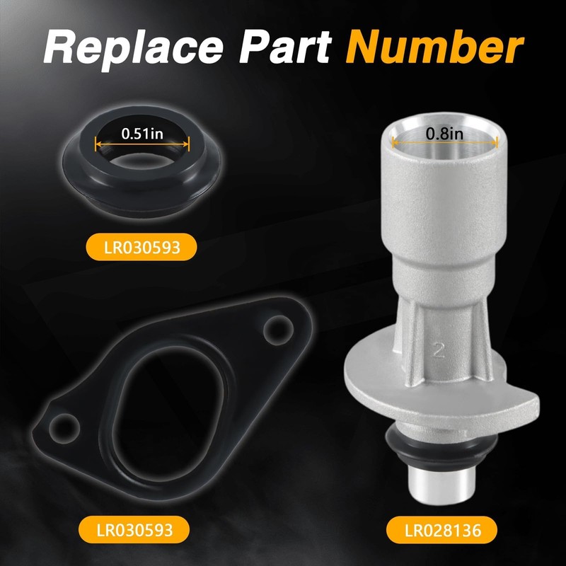 EVRBUL Upgrade Aluminum Engine Oil Cooler Inlet Connector, Water Pump-Oil