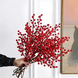 Wj Adorno Navideño Con Forma De Pico De Acebo Y Rama De . .