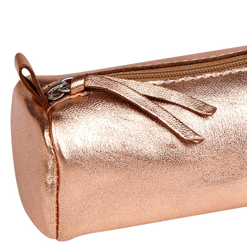 Clairefontaine - Ref 8687C - Metallic Leather Round Pencil Case