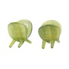 2PCS Mini Green Hair Claw Clips for Women, Tiny Acetate
