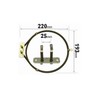 ELE9323 Fan Oven Element, 2000W Circular Heater Wire, Round, Stainless