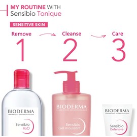 Bioderma Bioderma Sensibio Cleansing Foaming Gel and Make-Up Removing Refreshing feeling for Sensitive Skin Unscented, 16.7 Fl Oz