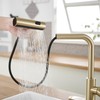 Gold Kitchen Faucets with Pull Down Sprayer,Waterfall Kitchen Sink Faucet,Commercial