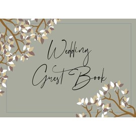 Wedding Guest Book: on Wood Design Book for Guests to Sign In / Elegant Reception Keepsake & Memory Guestbook / Guest Book For Memorail