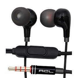 Headset 3-Pack of in-Ear Headphones with Microphone (Black+Red+Blue), 3.5mm Wired Headphones for iOS and Android Smartphones, Laptops, MP3, Gaming, Walkman